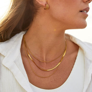 Colar Multi-Layered Corrente