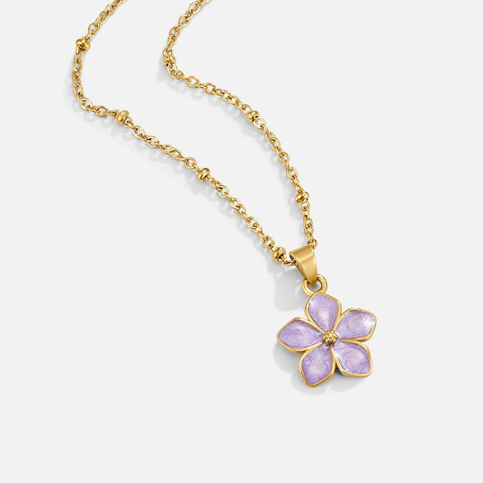 Colar Purple Sakura Flor