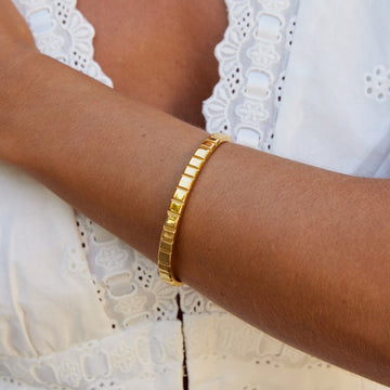 Pulseira Tasha Canelado Dourado