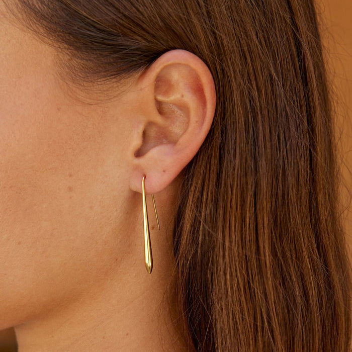 Brincos Zia Pendente Dourado