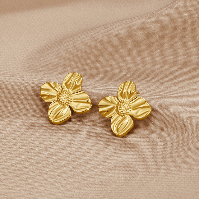 Brincos Flor Ouro 18K