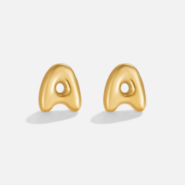 Brincos Bubble Letra Dourado