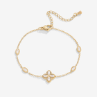 Pulseira Trevo de 4 Folhas com Cristal