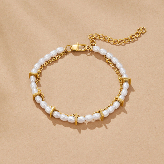 Pulseira Aria Sobreposto Pérola