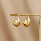Brincos Grossa Gota Dourado
