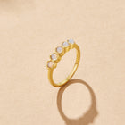 Anel Eternity Pedra da Lua Dourado