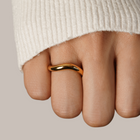 Anel Mina Onda Dourado