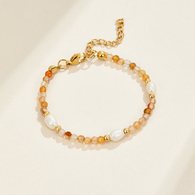 Pulseira Agate Pérola Conta