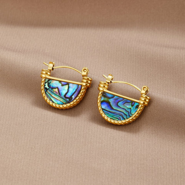 Brincos Amalfi Turquesa Concha