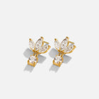 Brincos Amara Flor de Cristal Branco