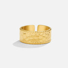 Anel Amaya Martelado Dourado