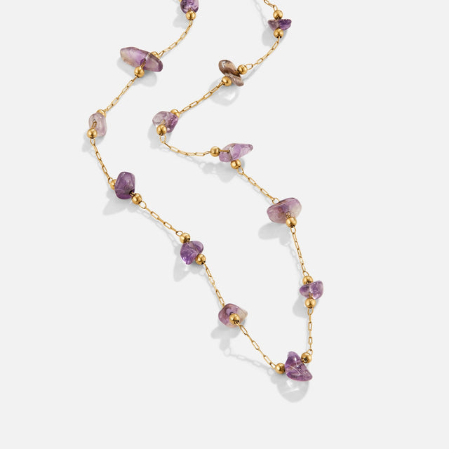 Colar Amethyst Cristal Conta