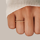 Anel Aliança Arquette com Cristal Dourado