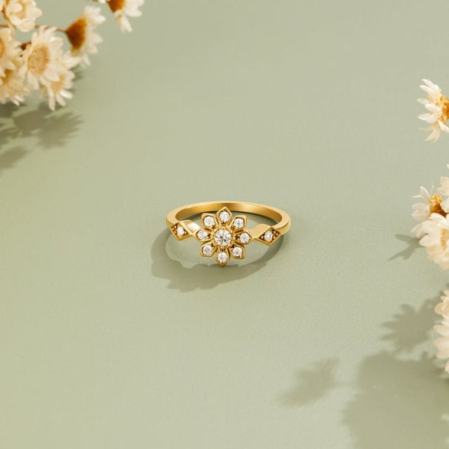 Anel Aurora Cristal Flor