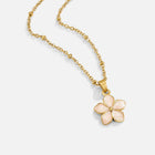 Colar Flor de Sakura Rosa Dourado