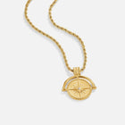 Colar Celestial Moeda Dourado