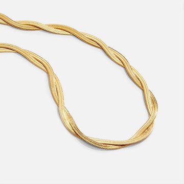 Colar Chiara de Corrente Serpente Torcida