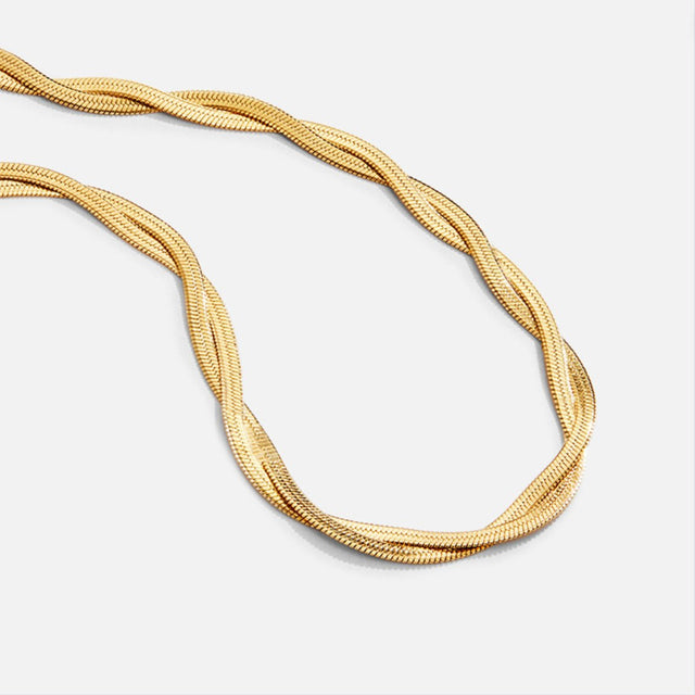 Colar Chiara de Corrente Serpente Torcida