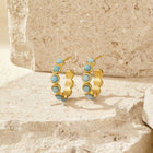 Brincos Clássico Amazonite Argola