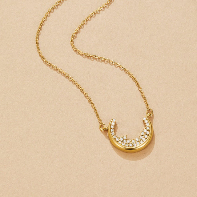 Colar Crescent Lua Pendente