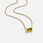Colar Cristal Peridoto Pendente