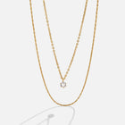 Colar Sobreposto Dina com Cristal Dourado