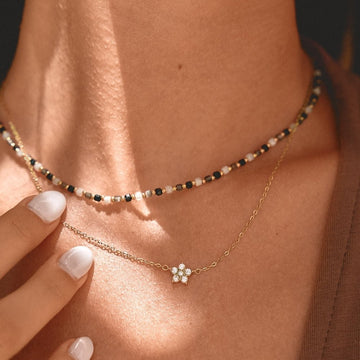 Colar Elara Cristal Flor