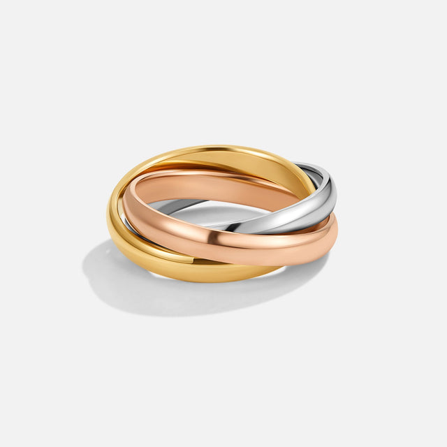 Anel Elena Three-Toned Loop