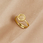 Anel Ember Pedra Dourado
