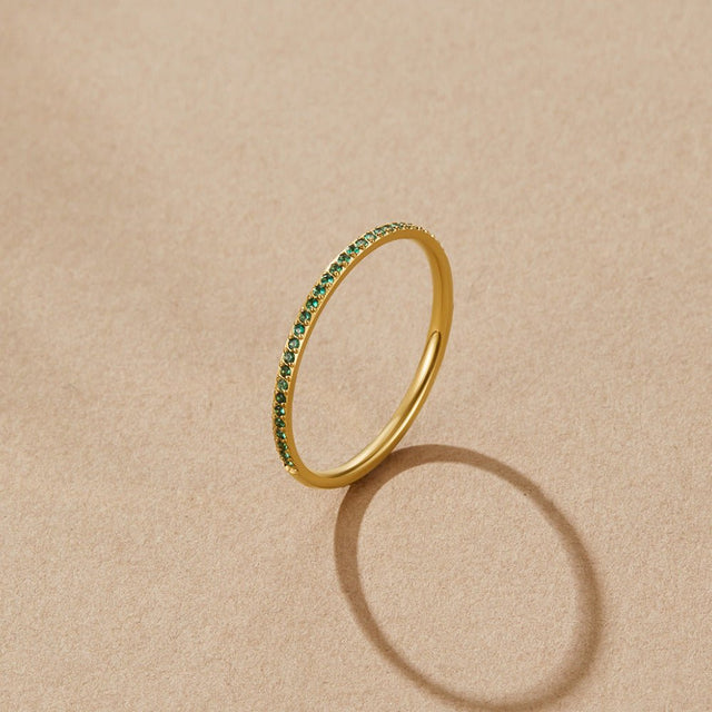 Anel Esmeralda Eternity Cristal