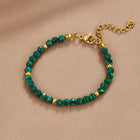 Pulseira de Contas Verde Esmeralda