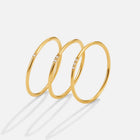 Conjunto de Anéis Eula com Cristal Dourado