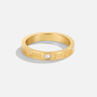 Anel Forever Love de Cristal Dourado