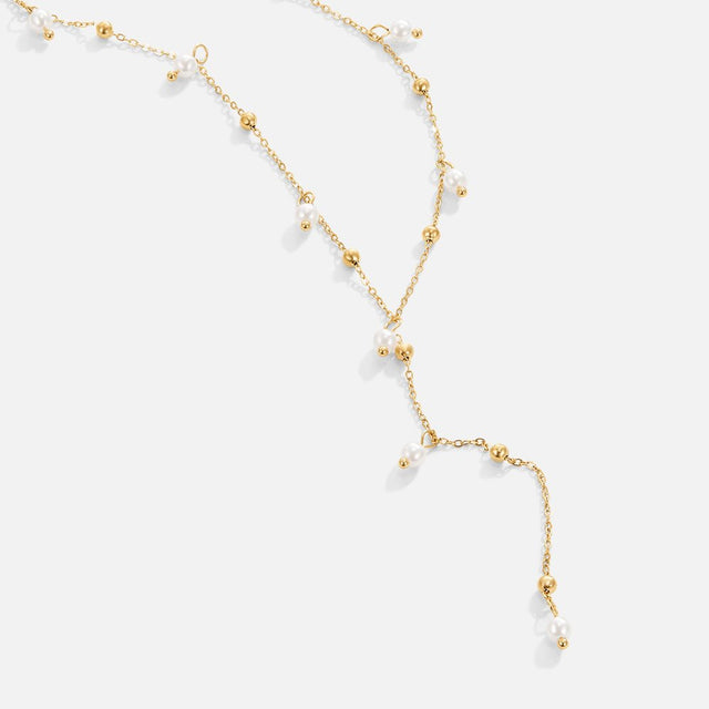 Colar Lariat Pérola Pendente