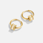 Brincos de Argola Gigi com Cristal Dourado