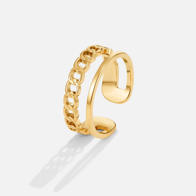 Anel Corrente Sobreposto Dourado