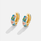 Brincos Argola Flor Dourado