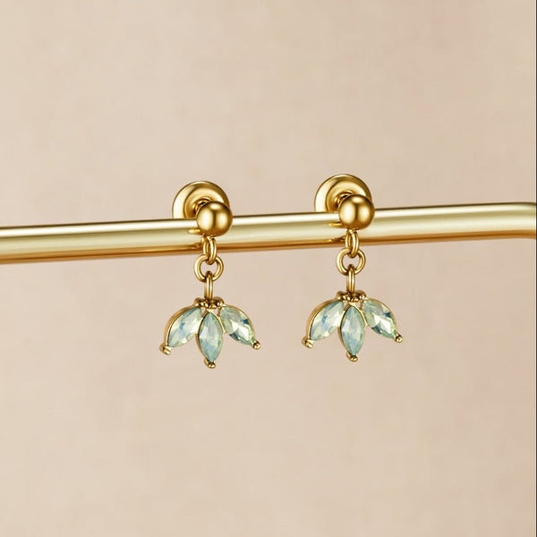 Brincos Marquise Pétala Pendente