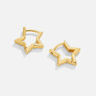 Brincos Estrela Argola Dourado