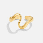 Anel Onda Dourado