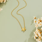 Colar Flor Pendente Dourado