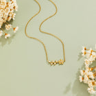Colar Cristal Vinha Dourado