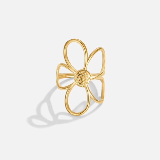 Anel Margarida Flor Dourado