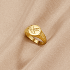 Anel Hummingbird Signet Dourado