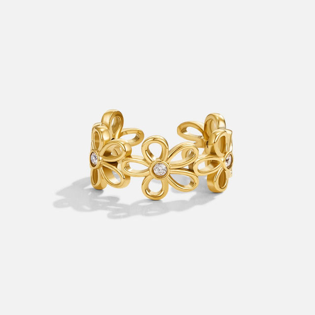 Anel Wildflower Infinito Dourado