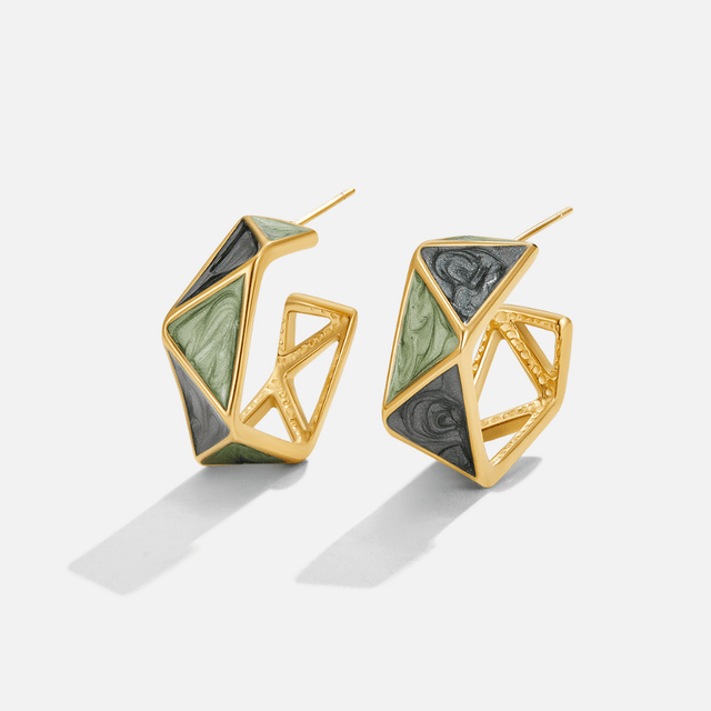 Brincos Verde Atlantis Argola