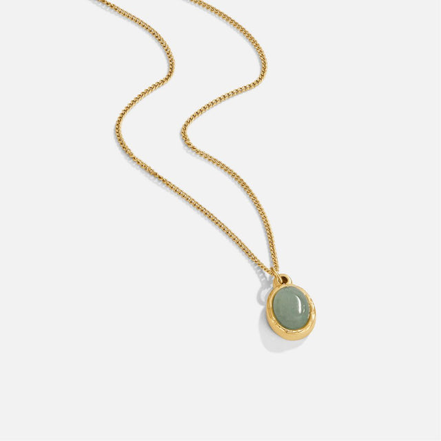 Colar Verde Aventurina Pendente