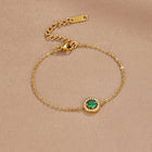 Pulseira Verde Esmeralda Cristal