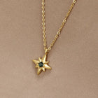 Colar Estrela-Guia com Cristal Esmeralda