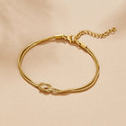 Pulseira de Corrente com Nó Dourada